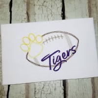 Tigers Football Machine Embroidery Design 